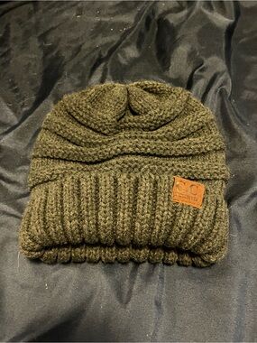 C.C Gray Knit Cuffed Beanie